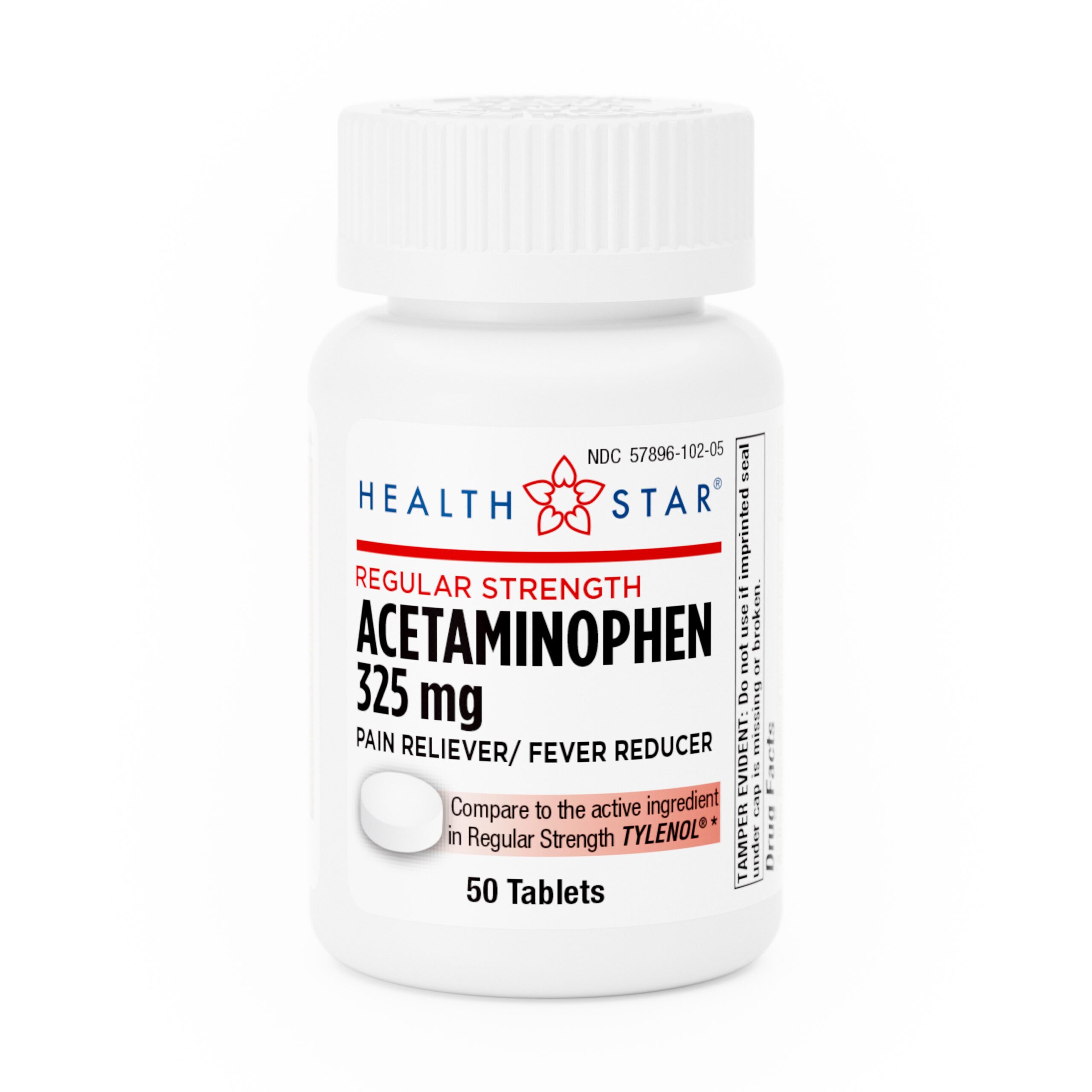 Regular Strength Acetaminophen - 50 Tablets - Geri-Care Pharmaceuticals