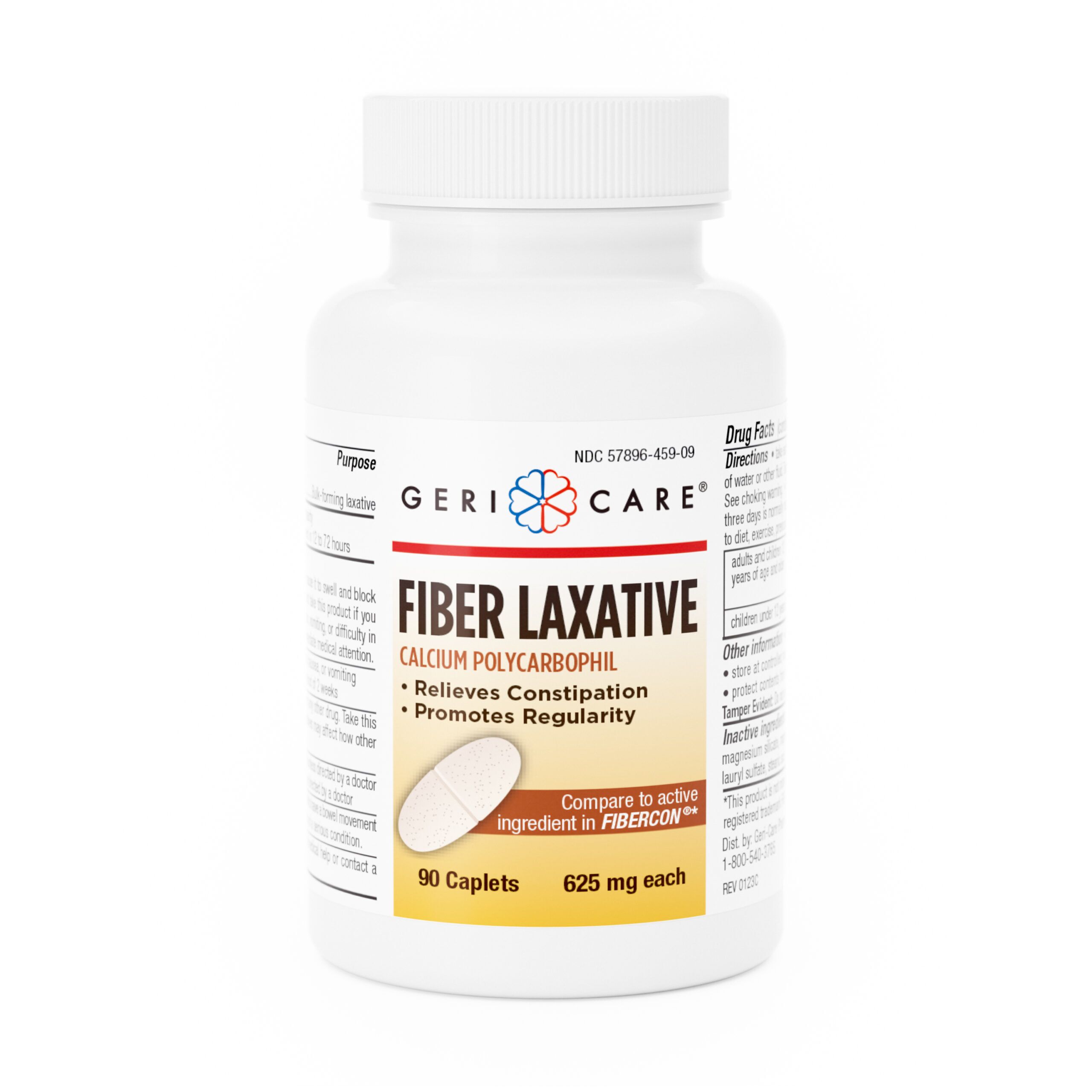 Fiber Laxative - 90 Caplets - Geri-Care Pharmaceuticals