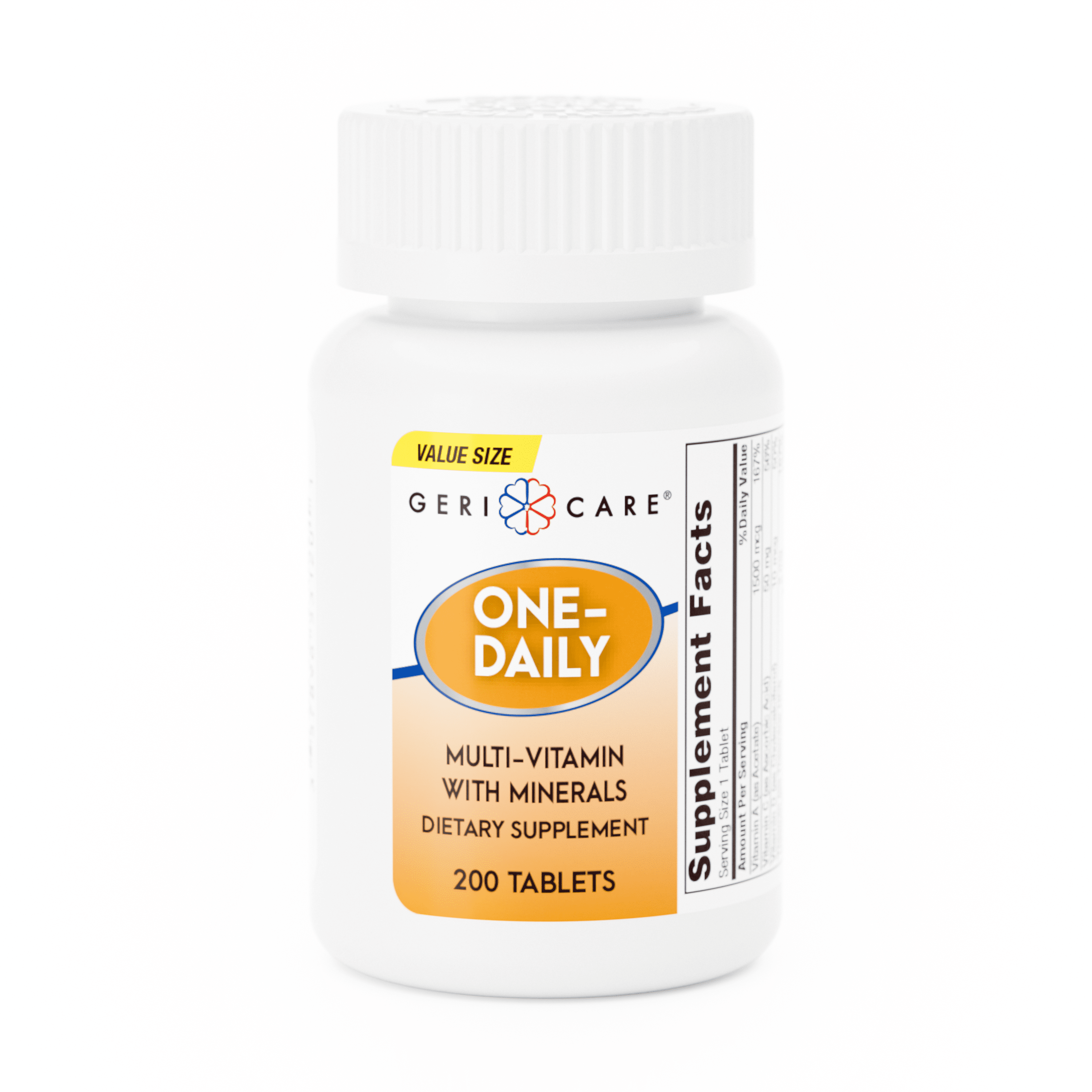 One Daily One-Daily Multi-Vitamin + Minerals - 200 Tablets - Geri-Care ...