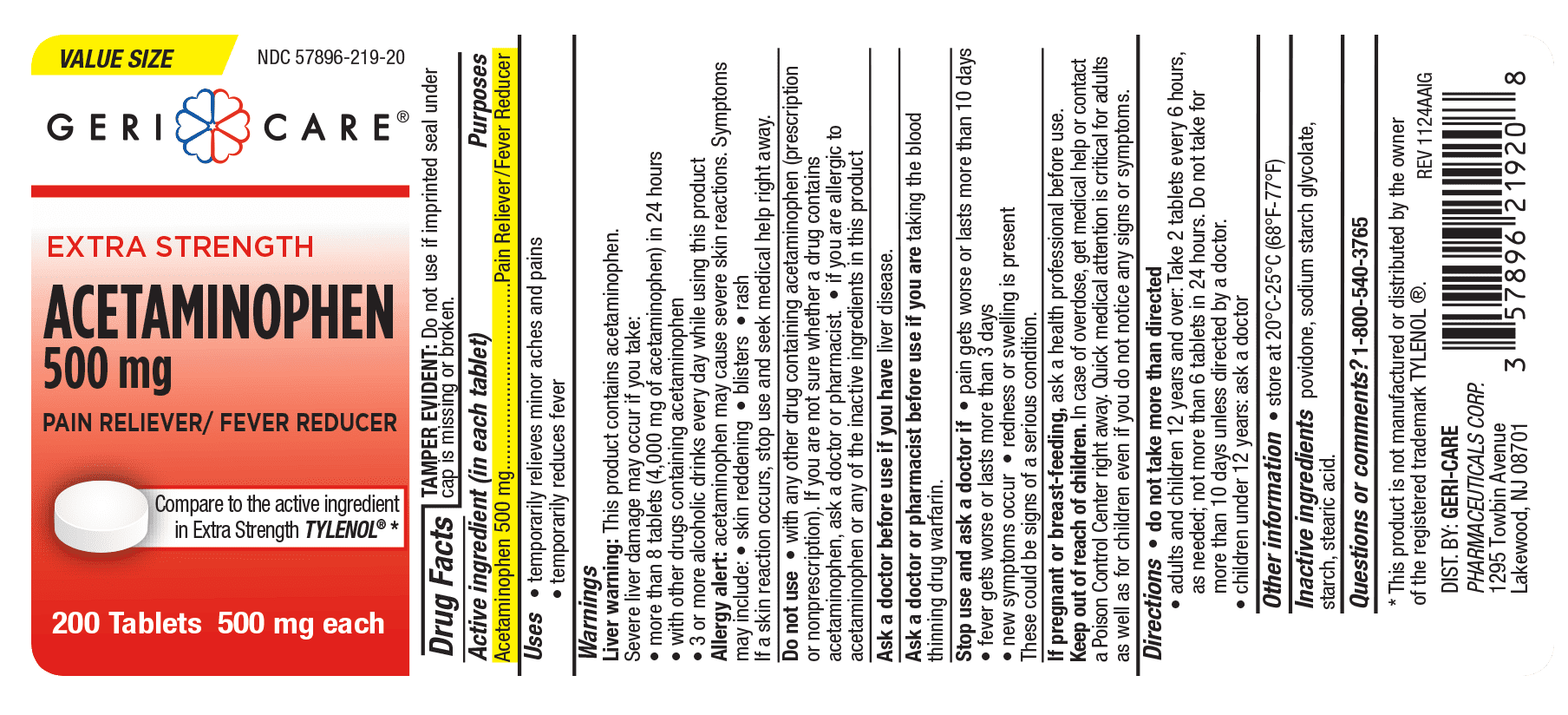 Acetaminophen Drug Label