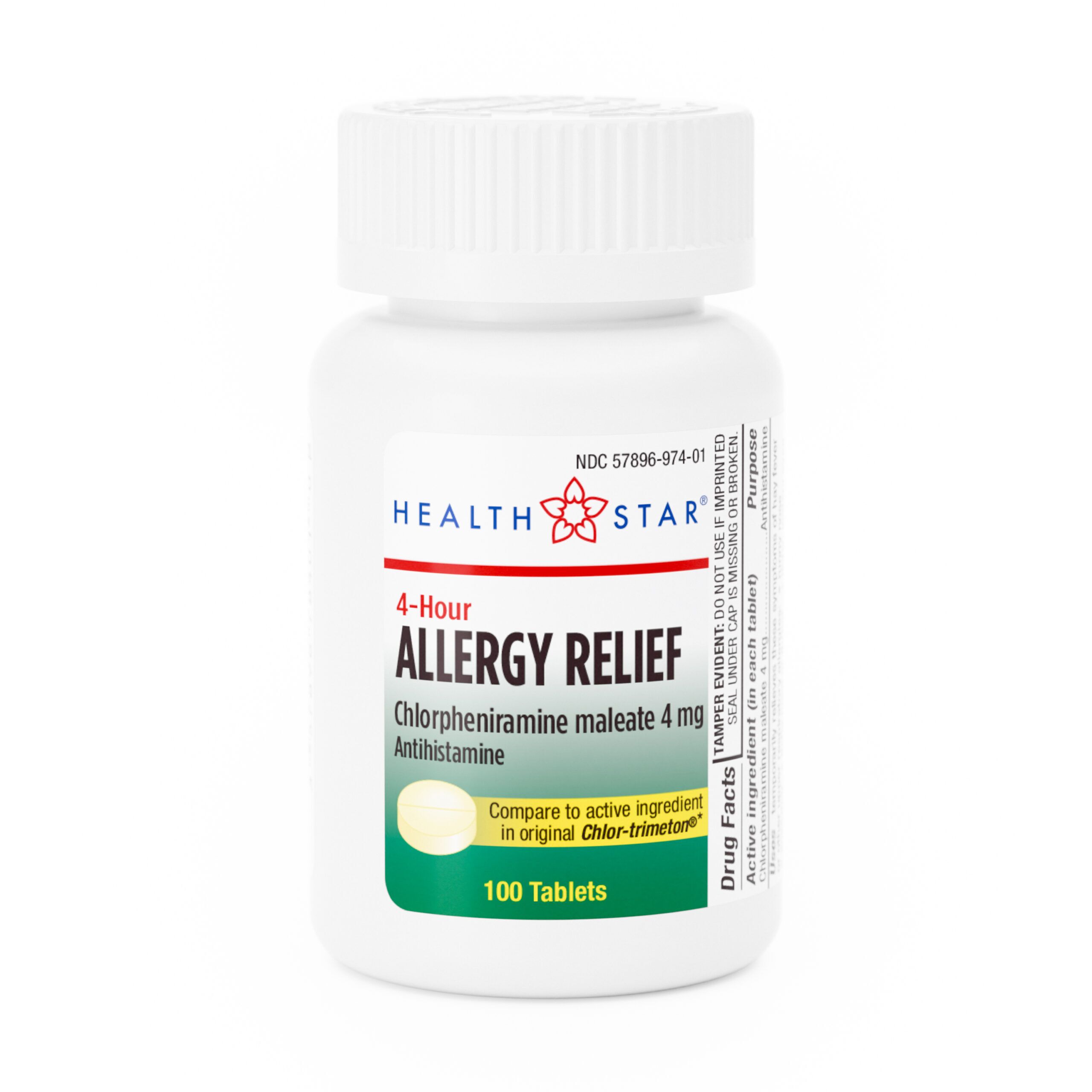 Allergy Relief - 100 Tablets - Geri-Care Pharmaceuticals