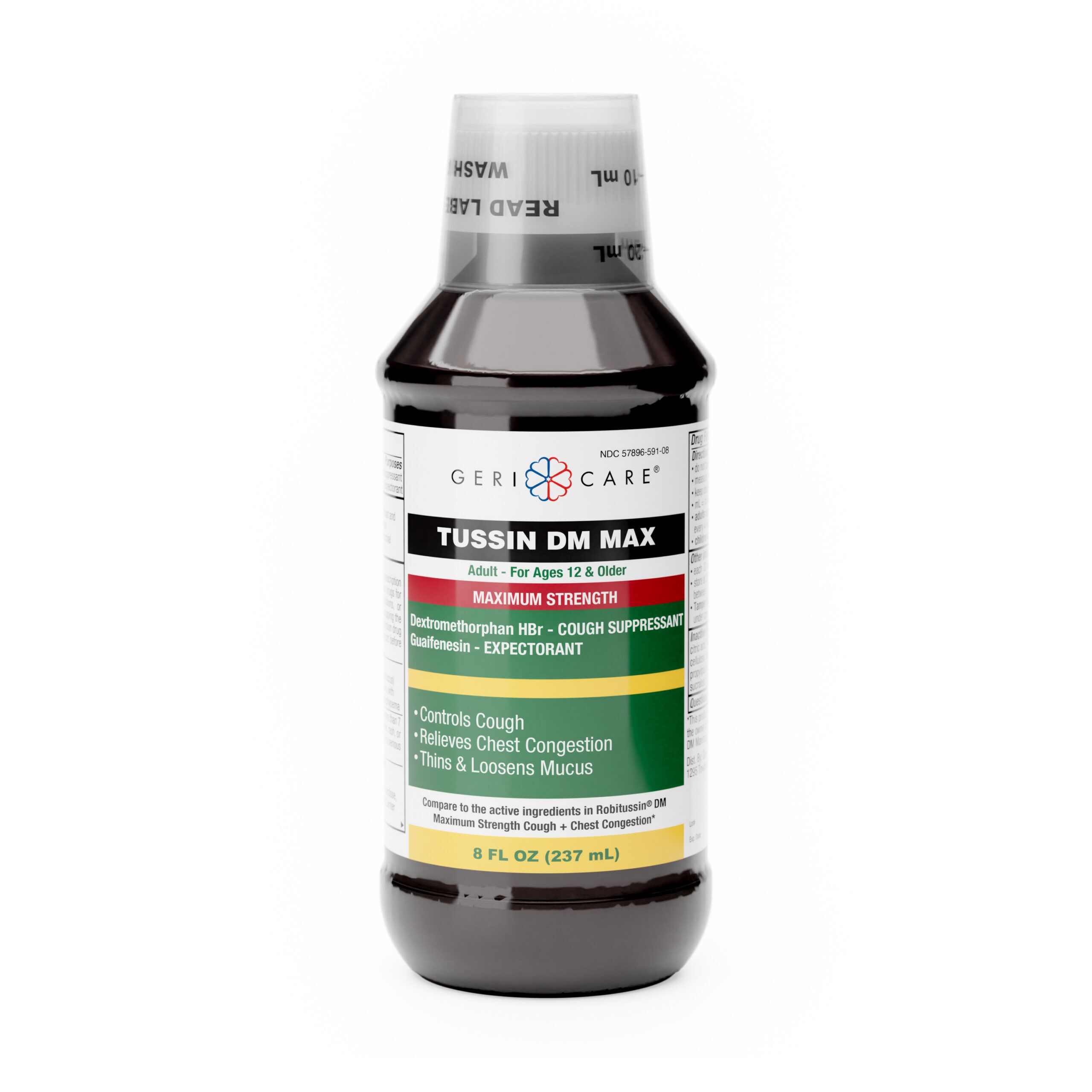 Geri-Tussin DM Max Liquid - 8 Oz - Geri-Care Pharmaceuticals